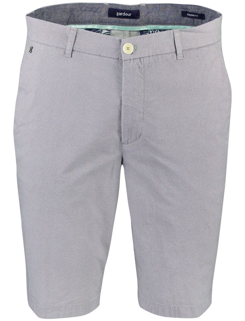 Gardeur bermuda Jasper grijs katoen effen