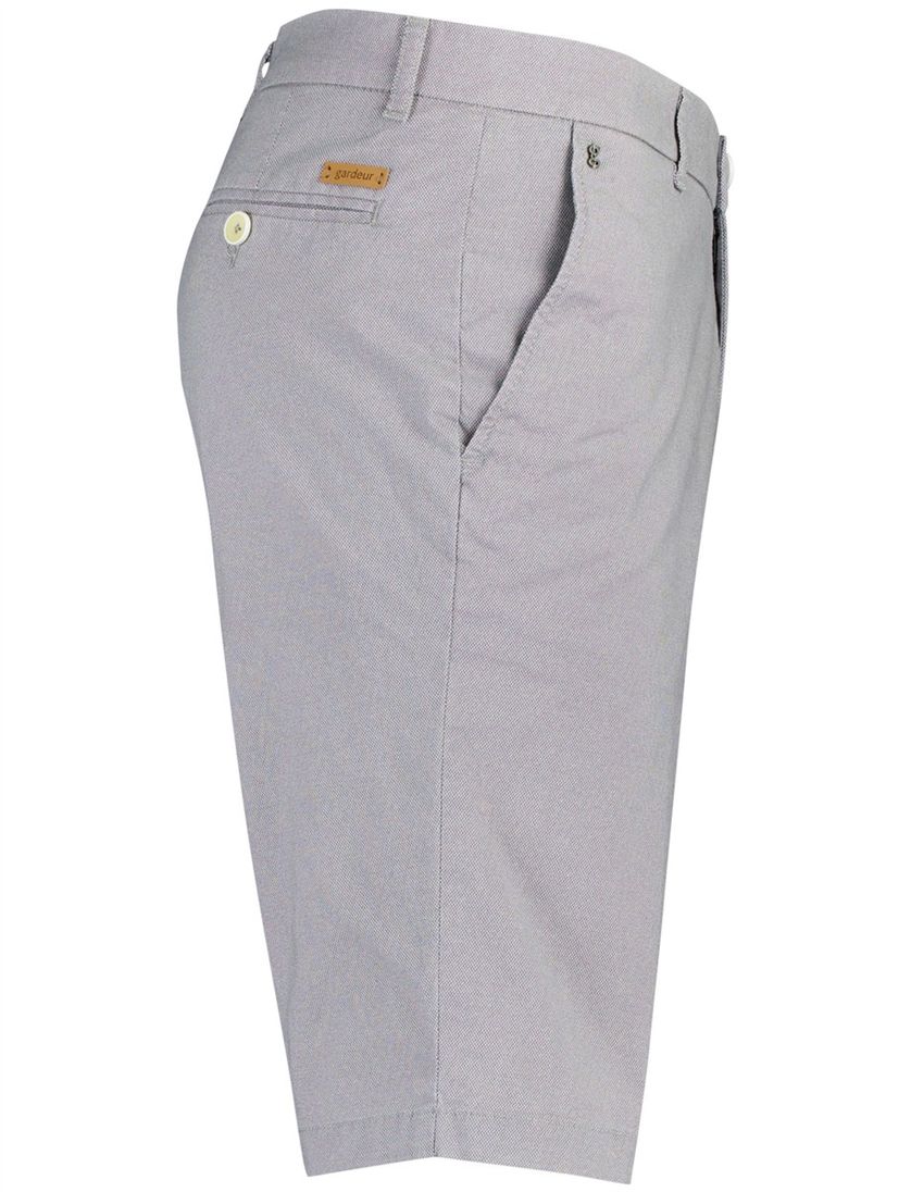 Gardeur bermuda Jasper grijs katoen effen