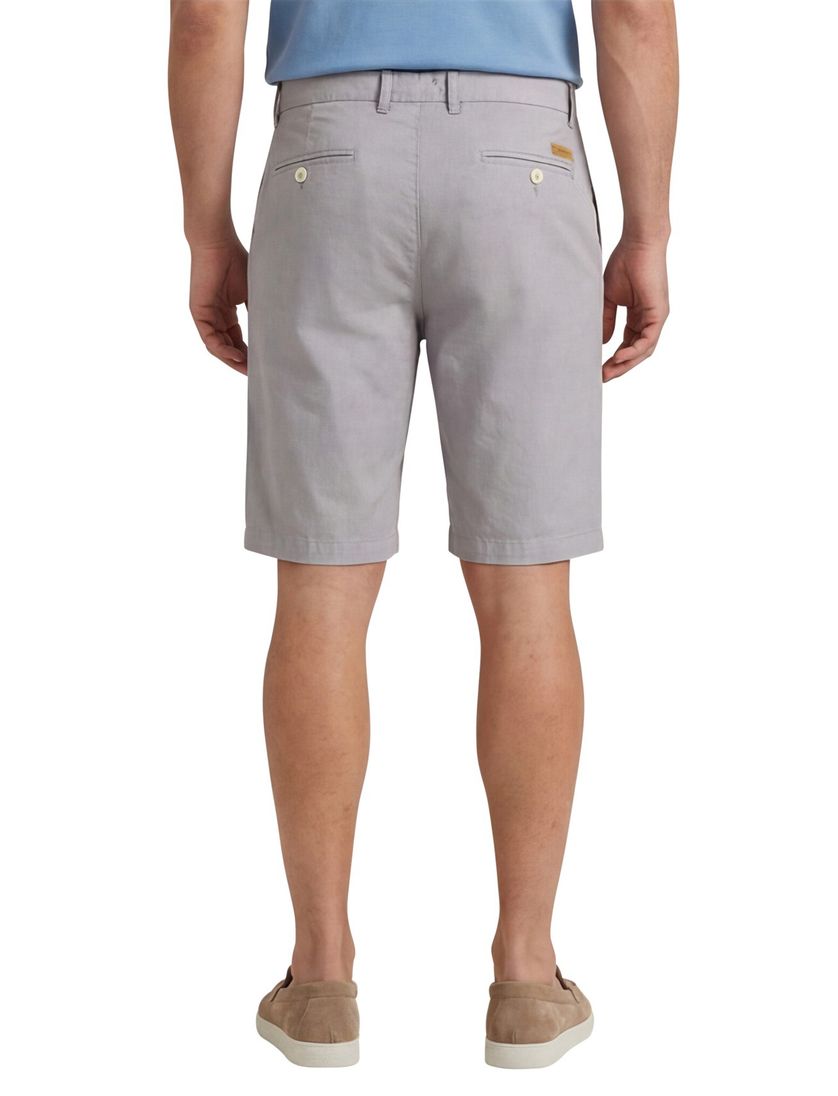 Gardeur bermuda Jasper grijs katoen effen