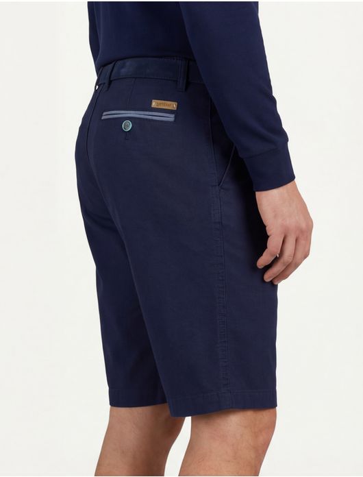 Gardeur Pantalon kort donkerblauw katoen