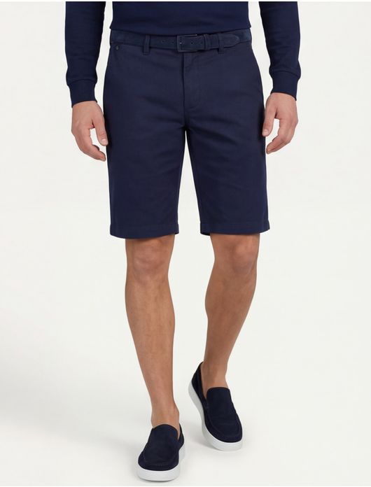 Gardeur Pantalon kort donkerblauw katoen