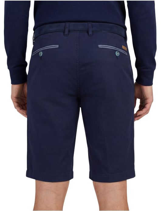 Gardeur Pantalon kort donkerblauw katoen