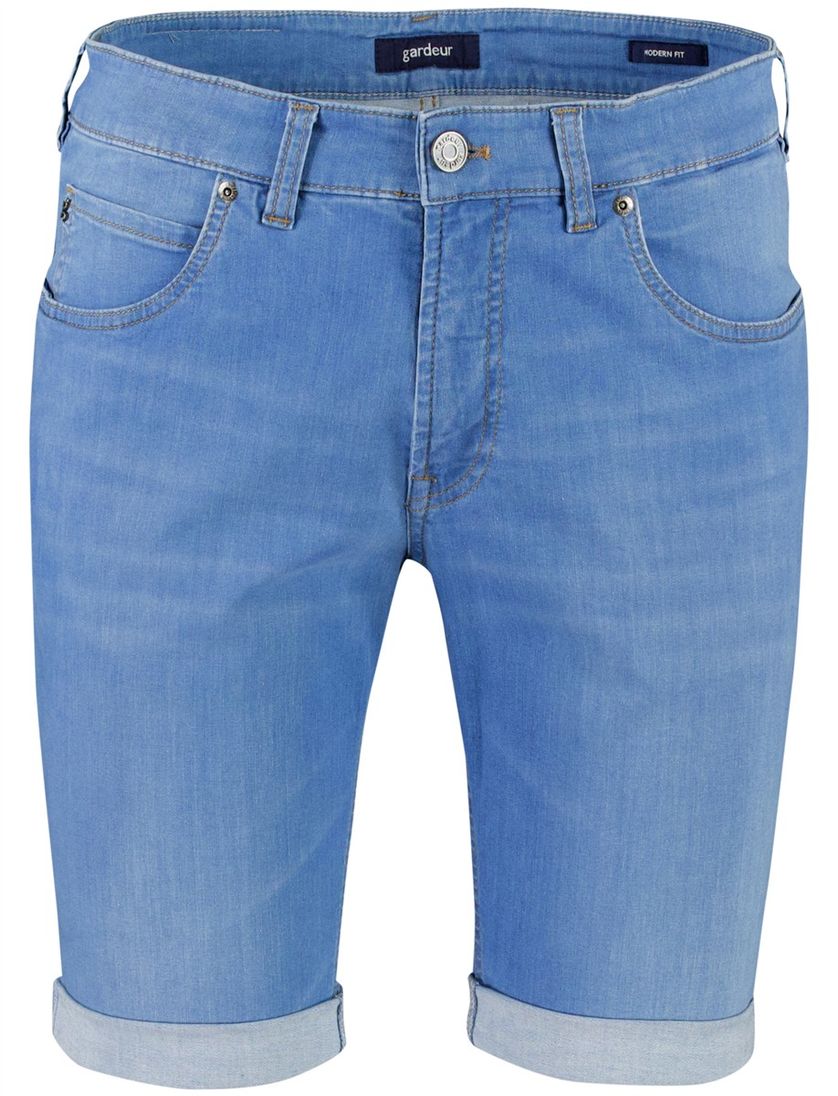 Gardeur Bermuda John jeans lichtblauw kort katoen