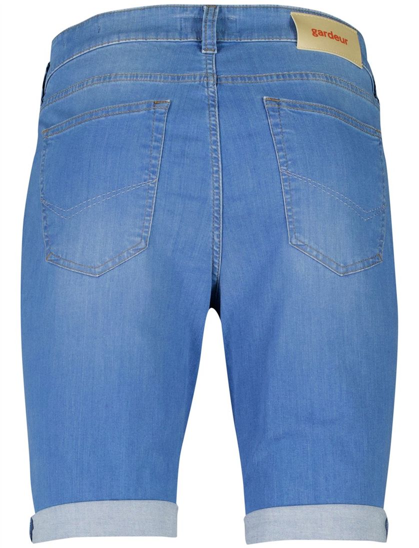 Gardeur Bermuda John jeans lichtblauw kort katoen