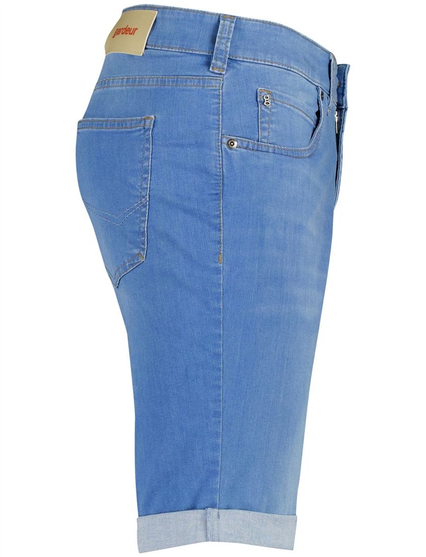 Gardeur Bermuda John jeans lichtblauw kort katoen