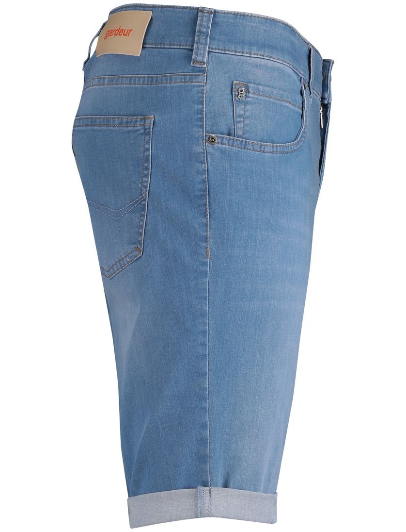 korte broek Gardeur blauw effen