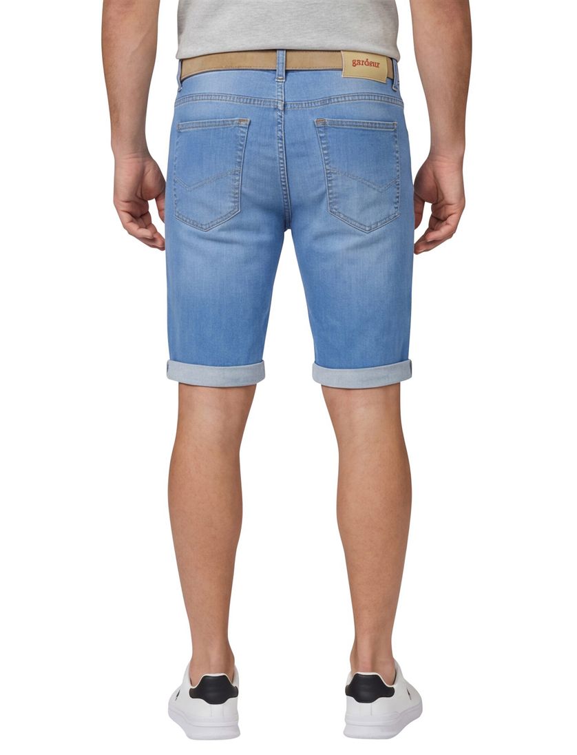 Gardeur Bermuda John jeans lichtblauw kort katoen