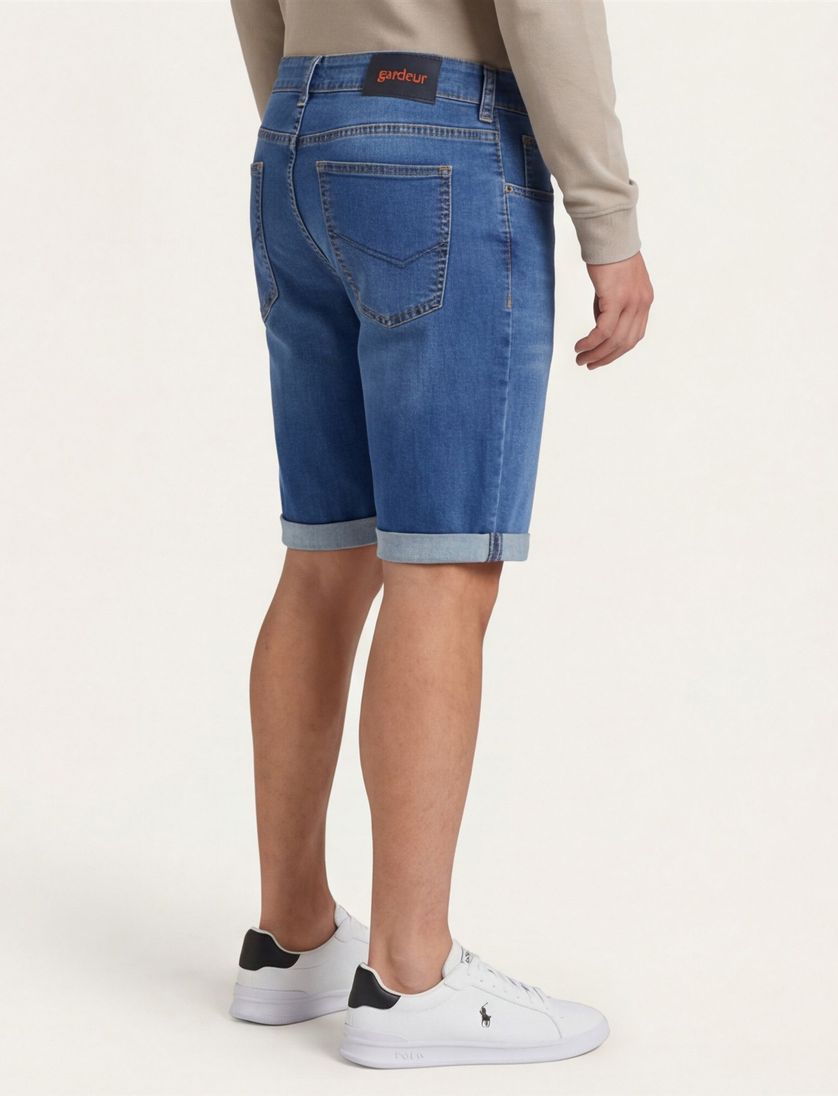 Gardeur Bermuda John jeans blauw kort katoen