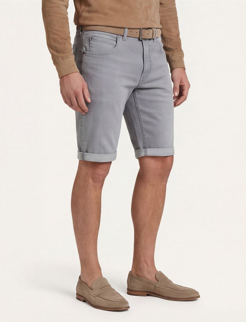 Gardeur Bermuda John jeans grijs katoen