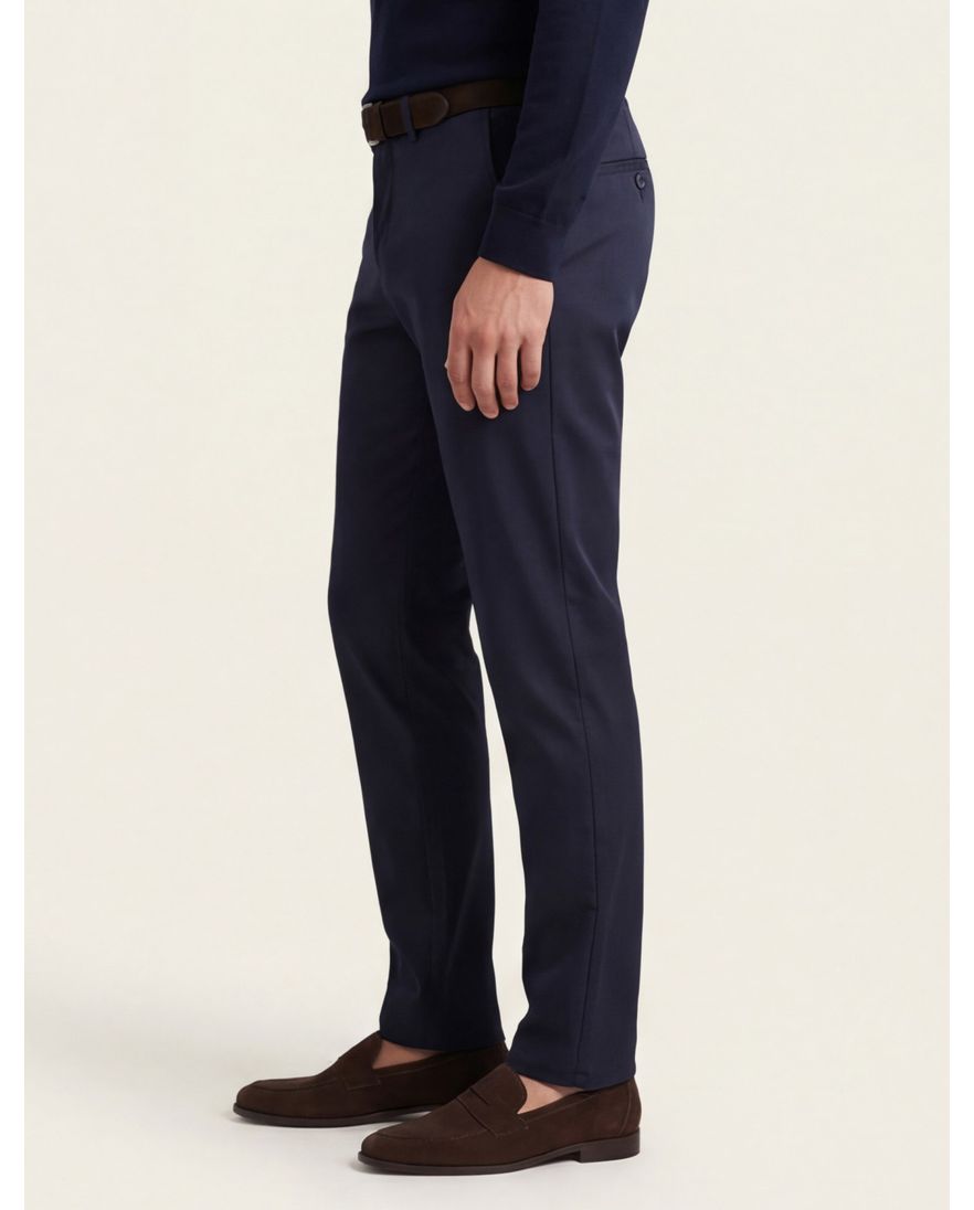 Gardeur Pantalon Tonic donkerblauw katoen effen