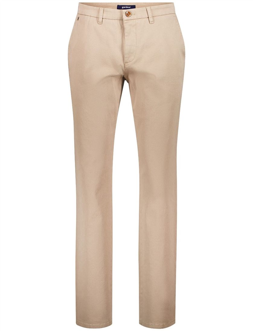 Gardeur pantalon flatfront effen beige