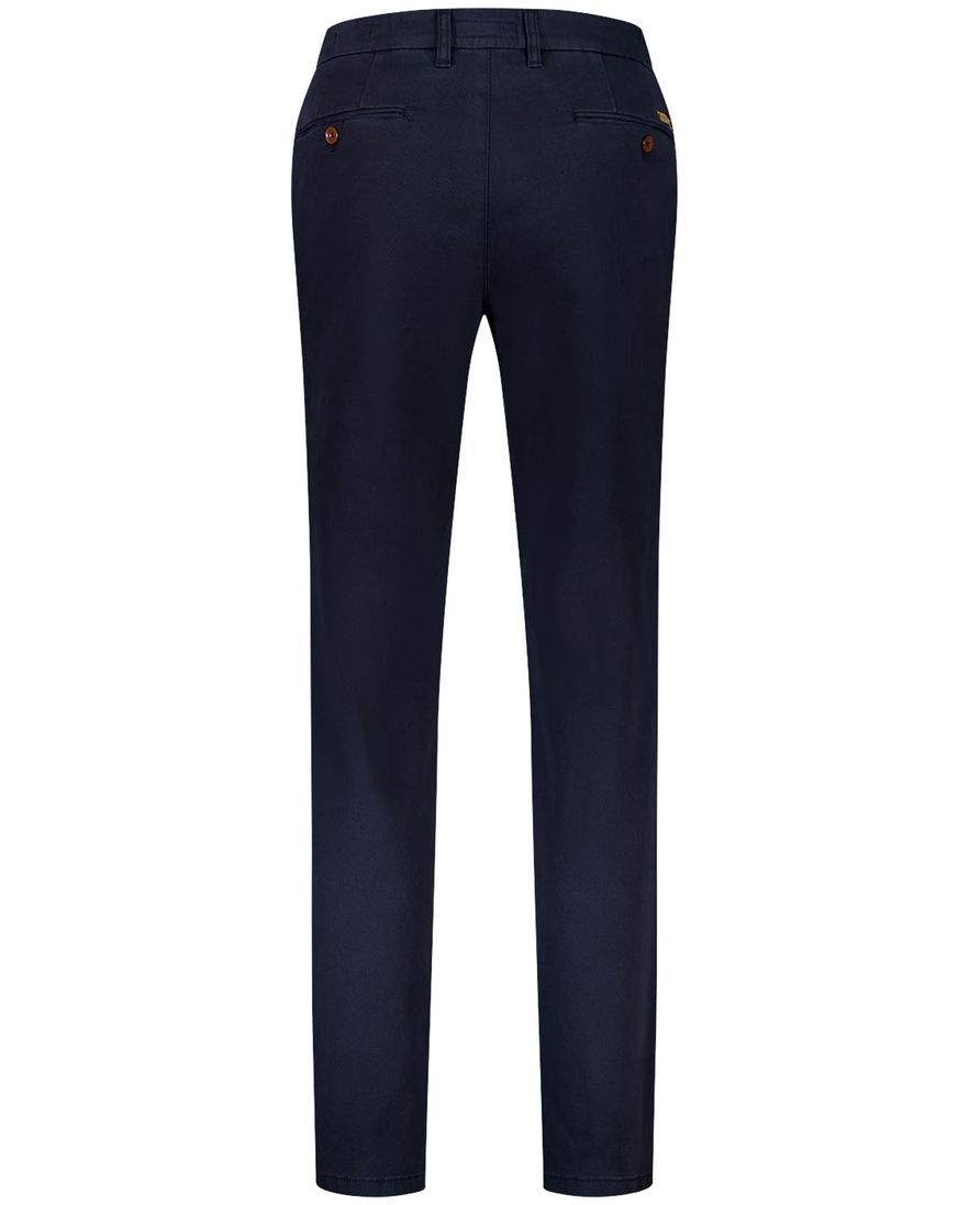 Gardeur pantalon effen donkerblauw flatfront