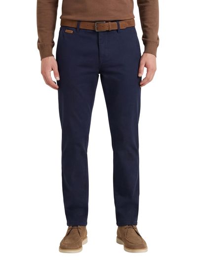Gardeur Gardeur pantalon effen donkerblauw flatfront