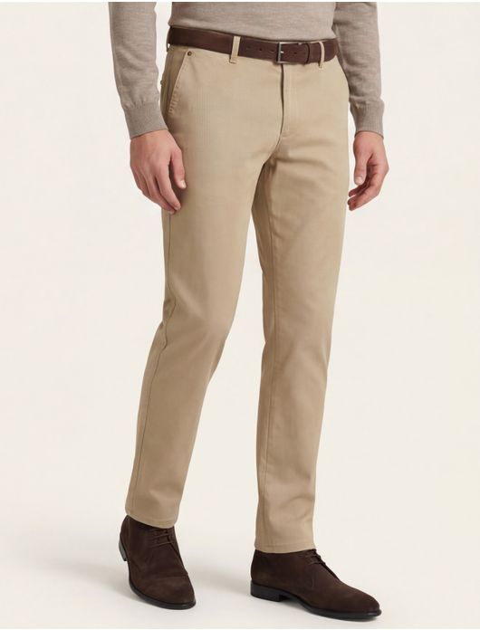 katoenen broek beige Gardeur