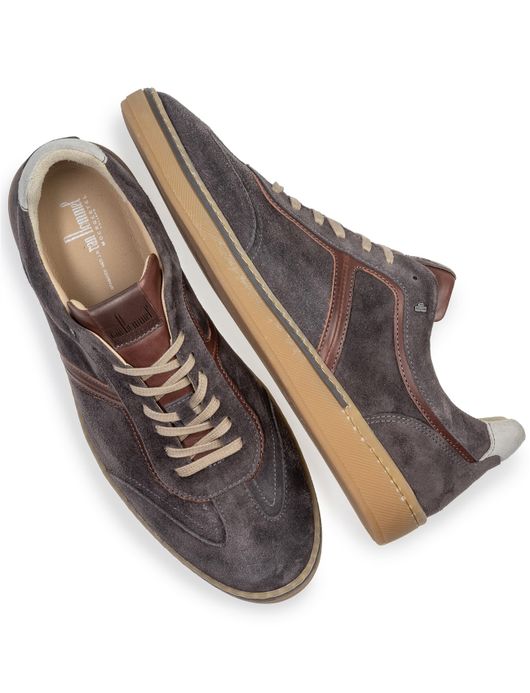 Van Bommel sneaker bruin platte zoo