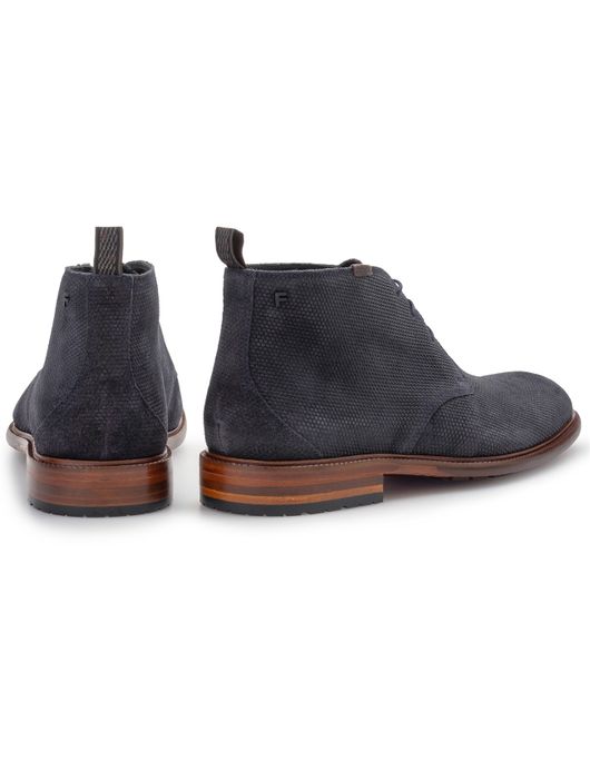 Floris van Bommel schoenen suede blauw