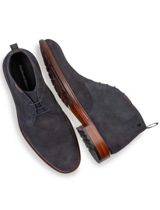 Floris van Bommel schoenen suede blauw