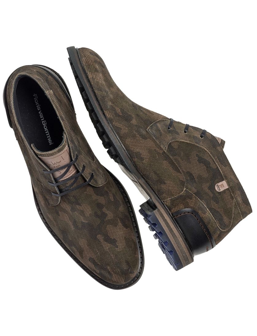 suede nette schoenen van Bommel groen print