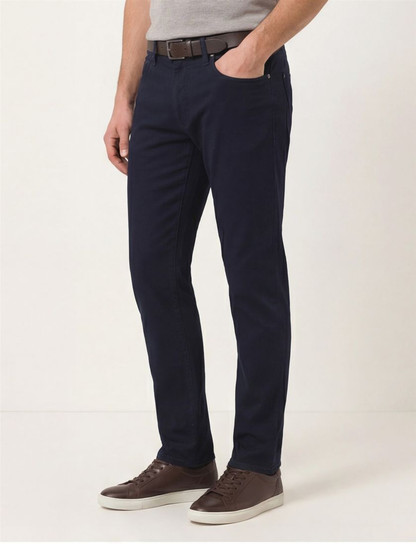 Brax Pantalon 5-pocket Chuck donkerblauw katoen