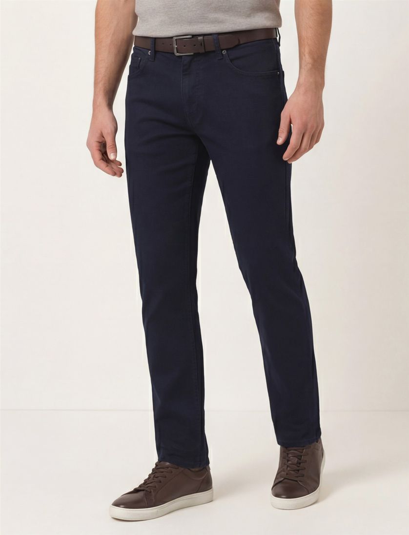 Brax Pantalon 5-pocket Chuck donkerblauw katoen