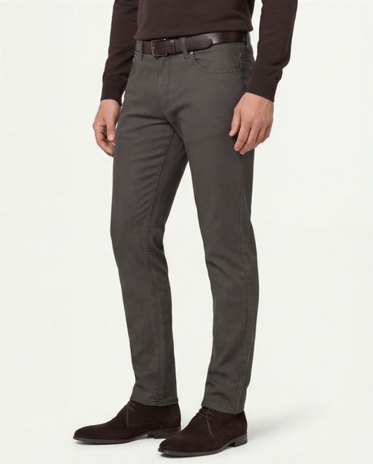 Broek donkergrijs 5-p Brax