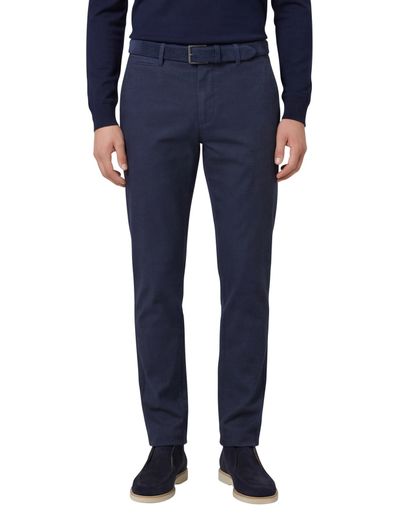 Brax Brax pantalon effen donkerblauw normale fit