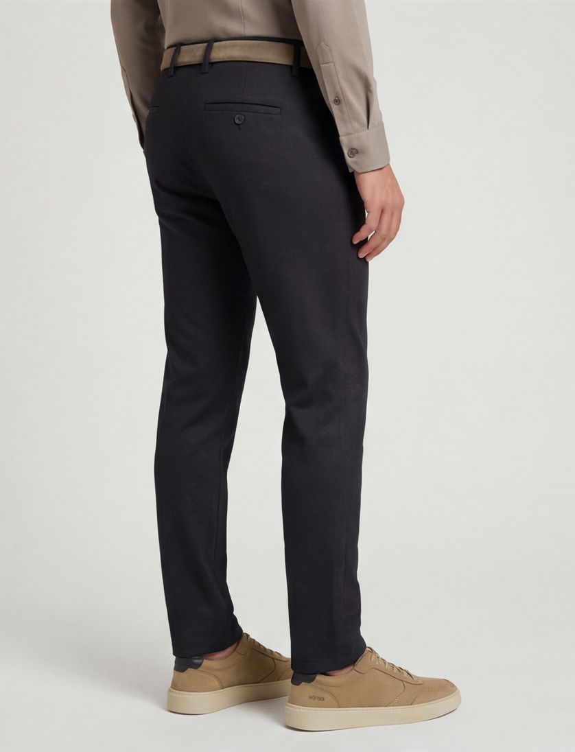 polyester Mac griffin normale fit pantalon zwart effen