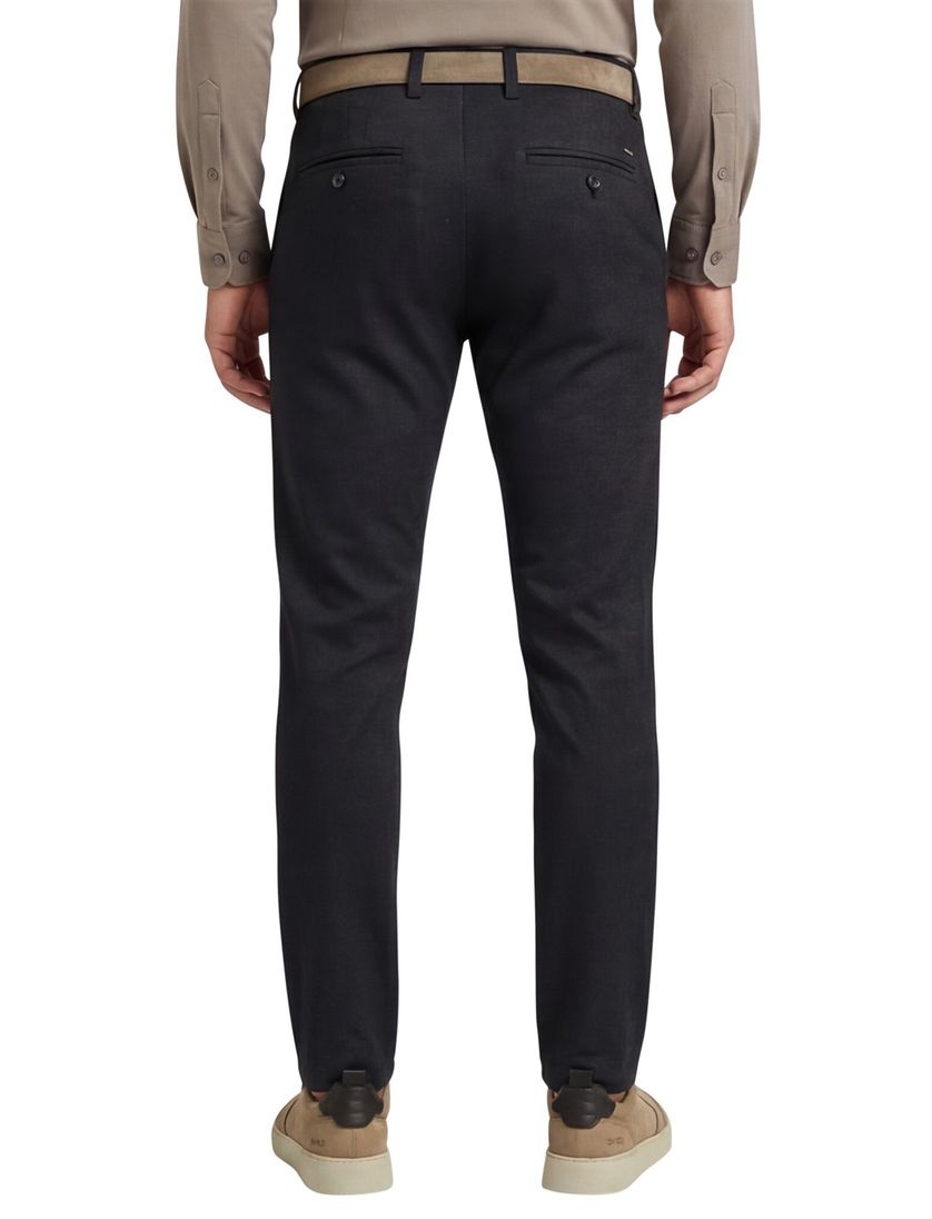 polyester Mac griffin normale fit pantalon zwart effen