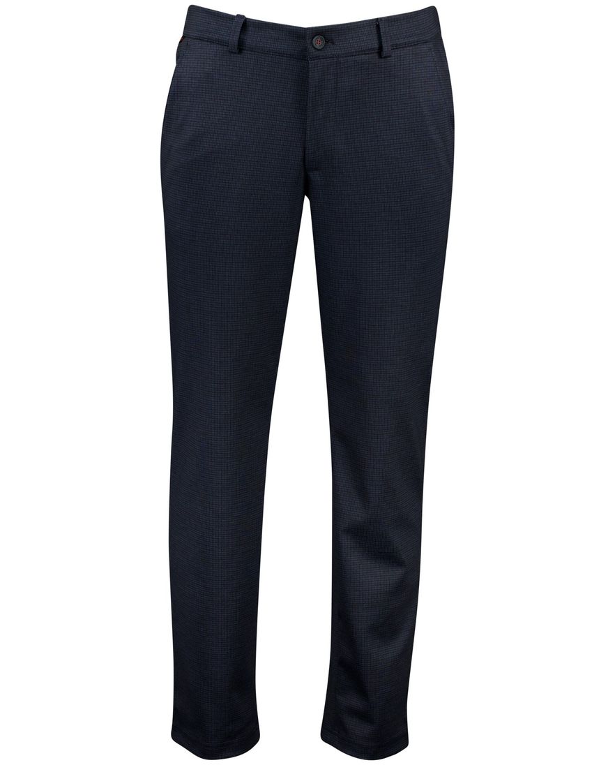 Eurex pantalon donkerblauw geruit regular fit
