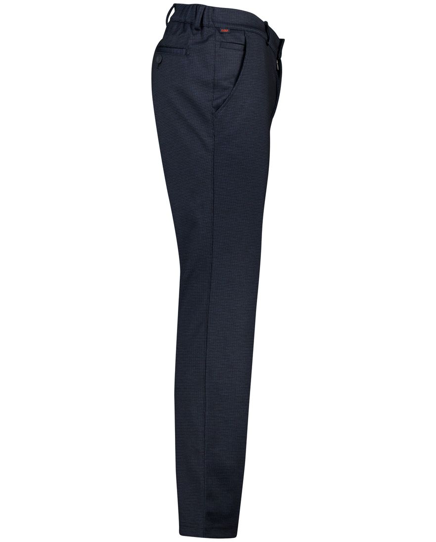 Eurex pantalon donkerblauw geruit regular fit