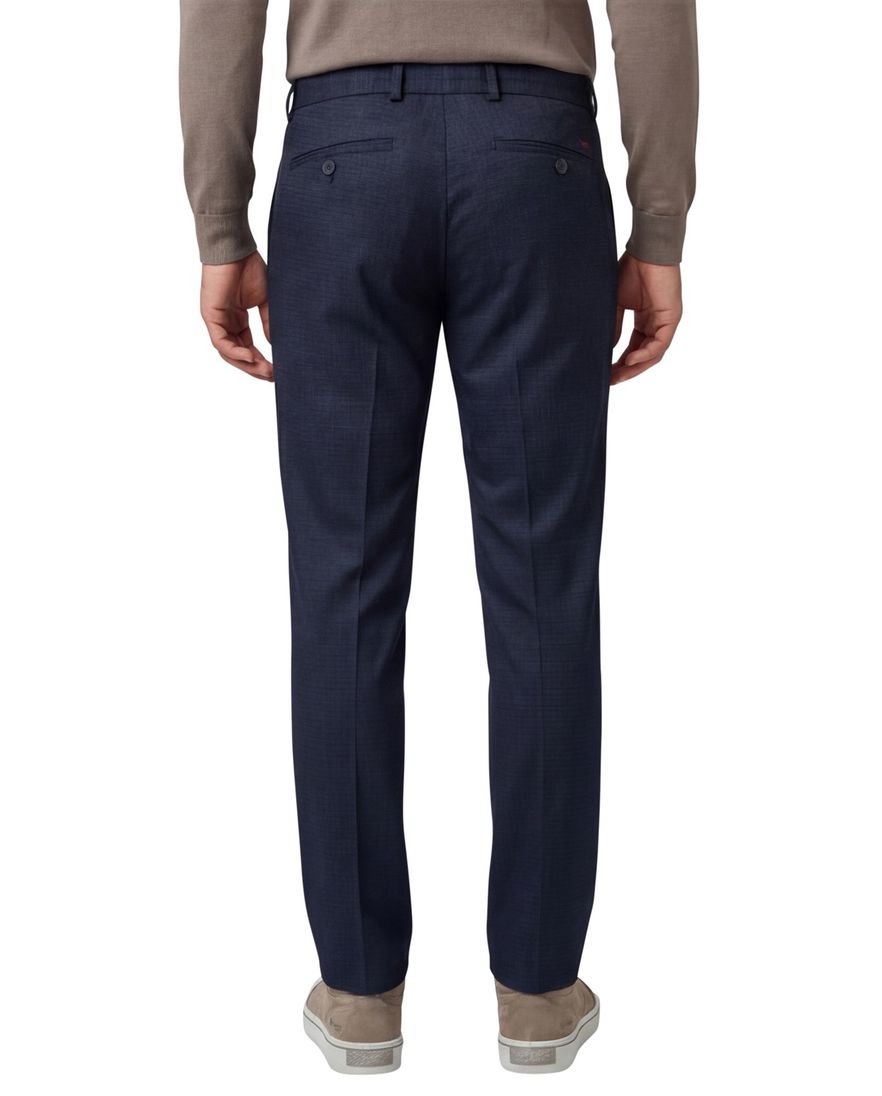 Eurex pantalon donkerblauw geruit regular fit