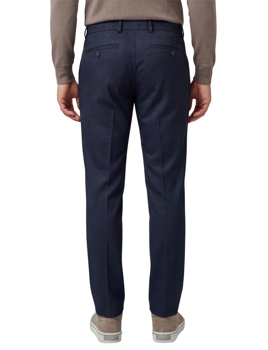 Eurex pantalon donkerblauw geruit regular fit