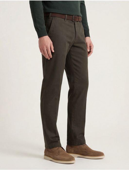 Eurex pantalon katoen groen effen