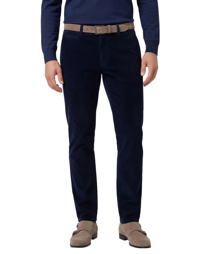 Eurex pantalon donkerblauw effen normale fit