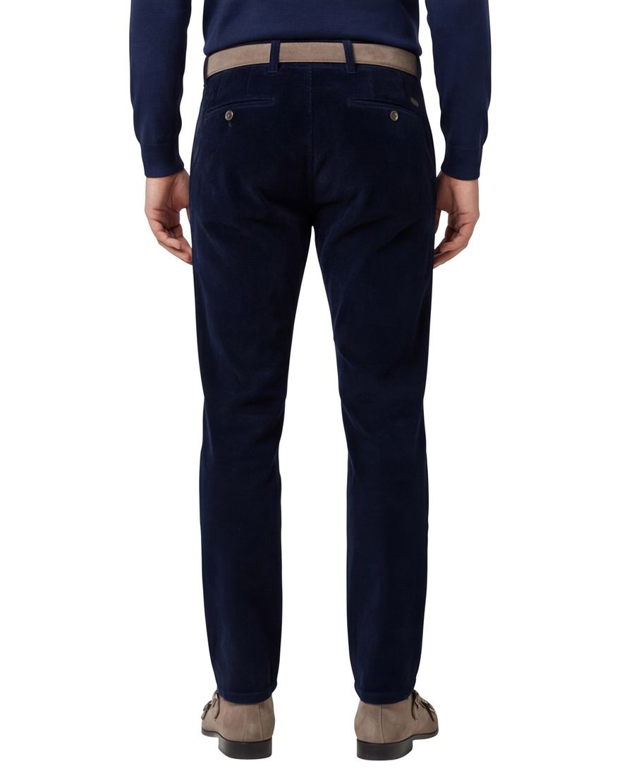 Eurex pantalon effen donkerblauw normale fit