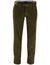 Eurex groen effen pantalon katoen normale fit