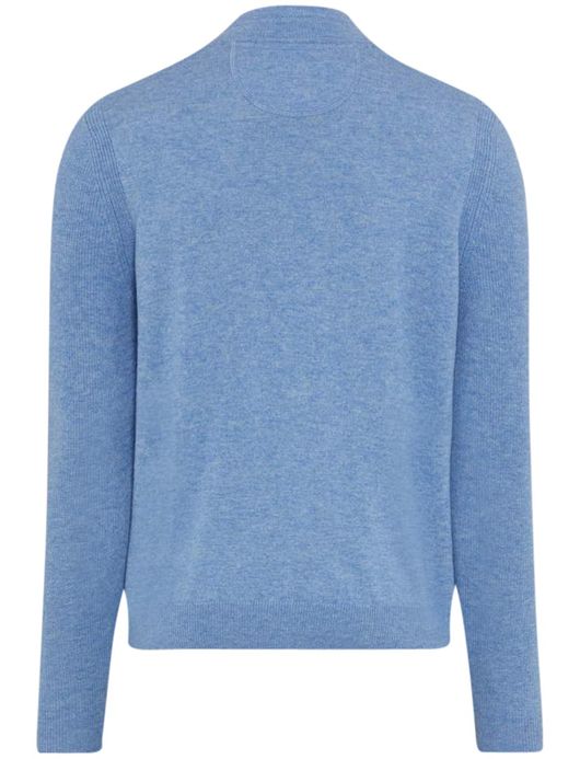 Brax trui half zip licht blauw