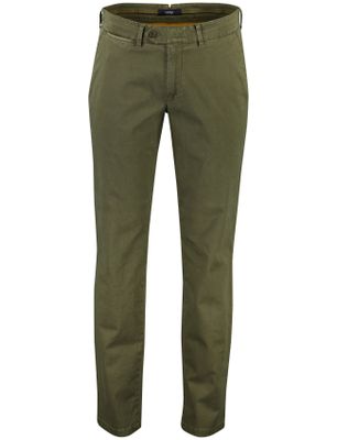 Eurex Eurex pantalon groen effen katoen normale fit