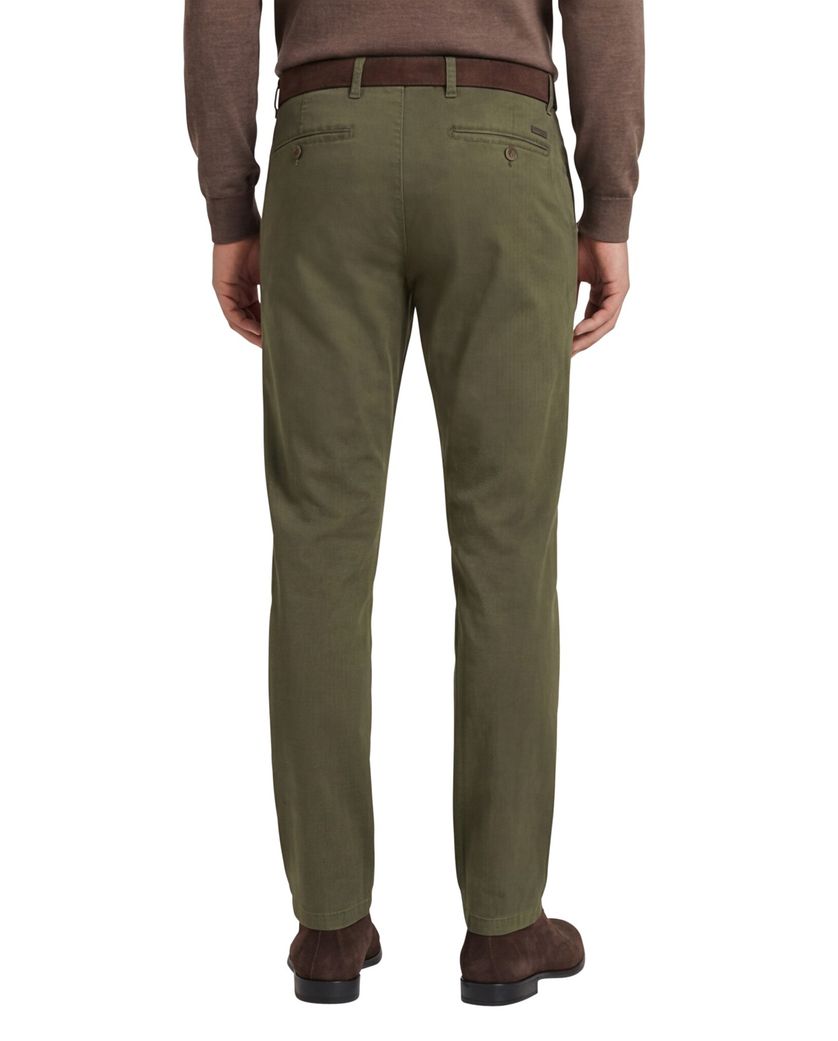 Eurex pantalon katoen effen groen normale fit