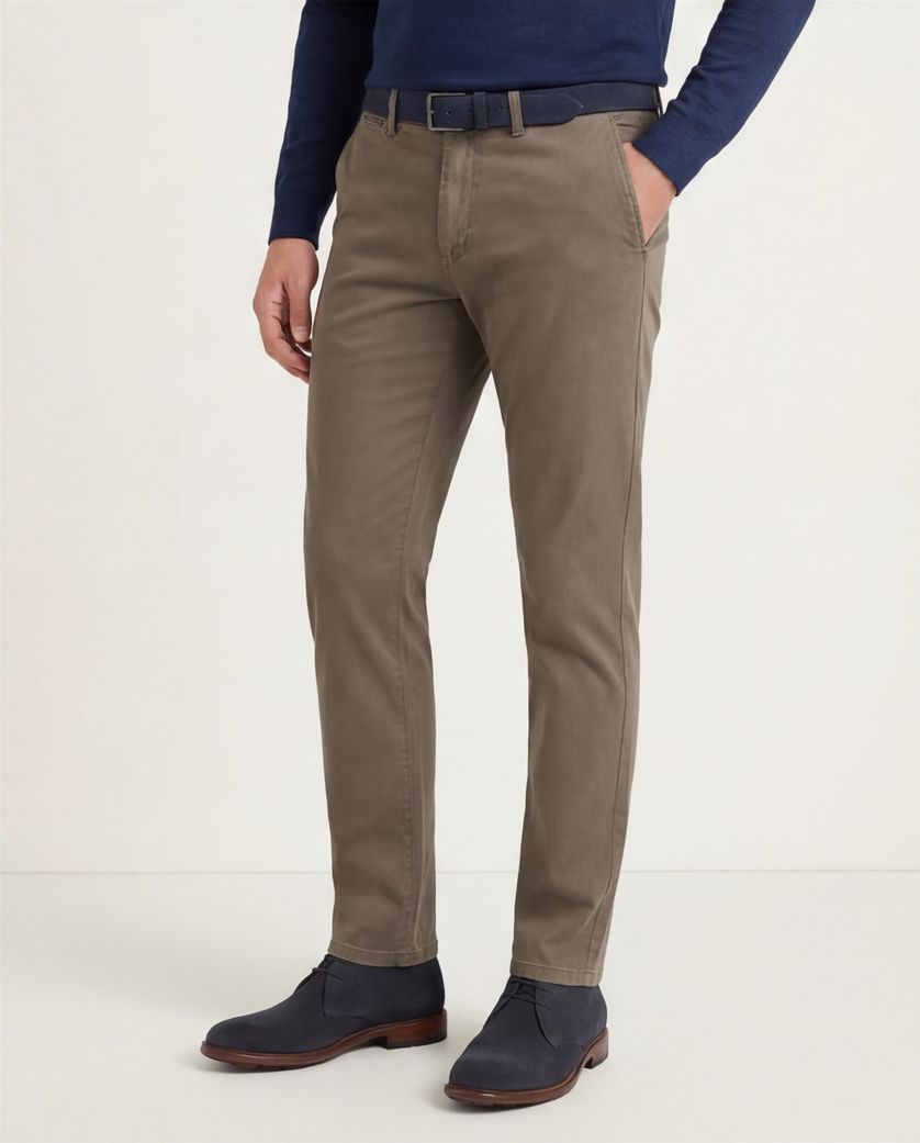 katoenen broek Eurex Joe bruin