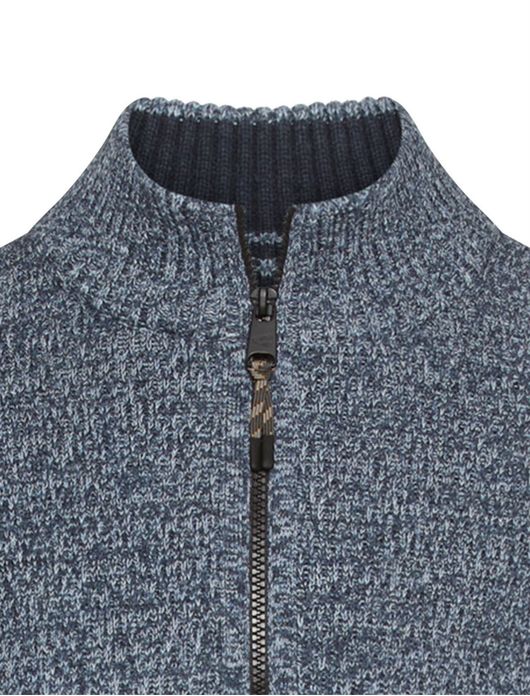 Camel Active trui half zip blauw