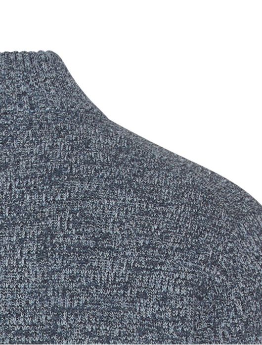 Camel Active trui half zip blauw