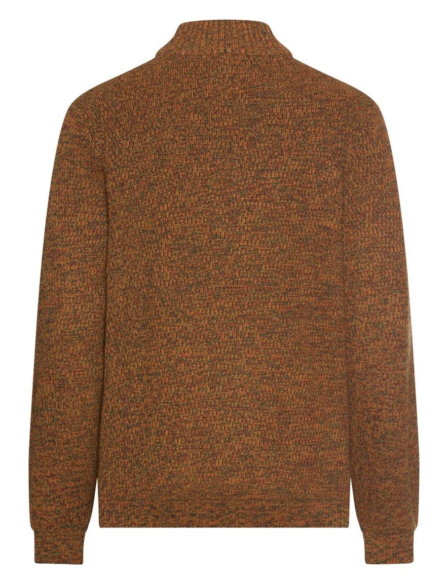 Camel Active trui half zip bruin katoen