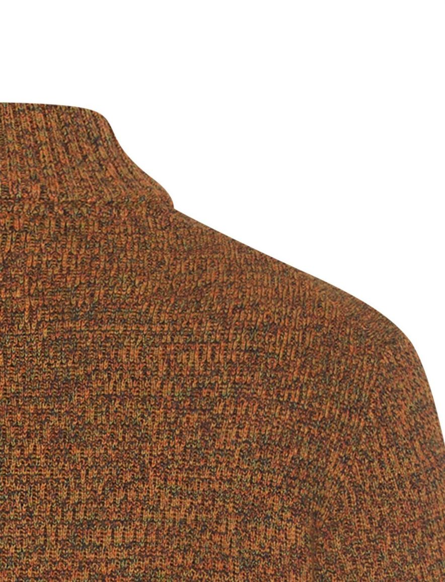 Camel Active trui half zip bruin katoen