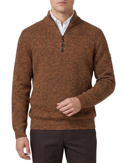 Camel Active Camel Active trui half zip bruin
