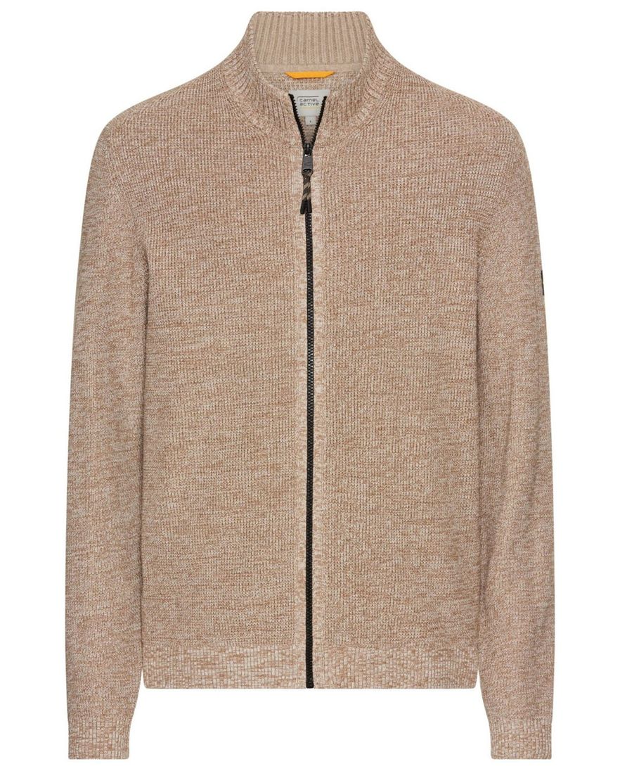 Camel Active vest beige gemêleerd katoen