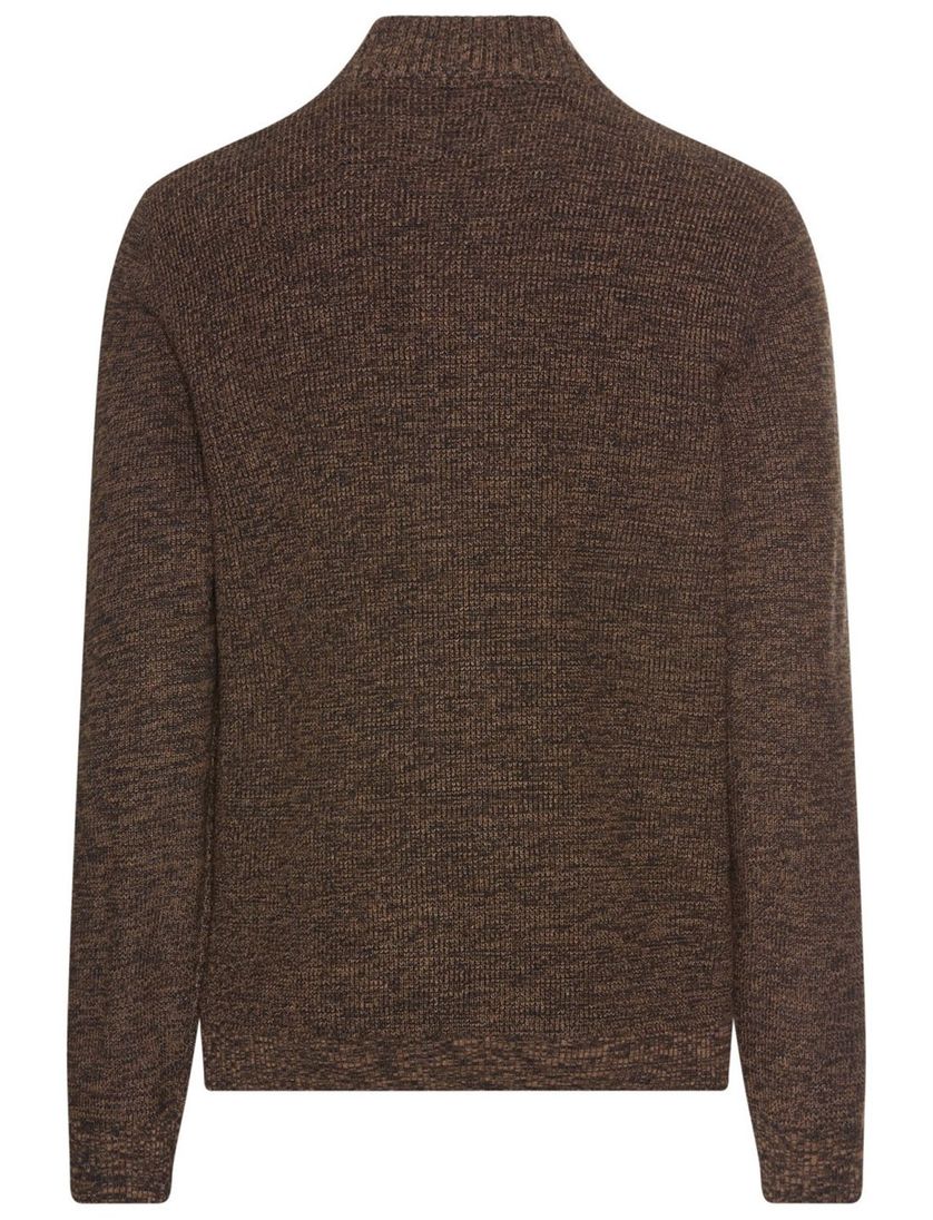 vest Camel Active donkerbruin gemêleerd katoen