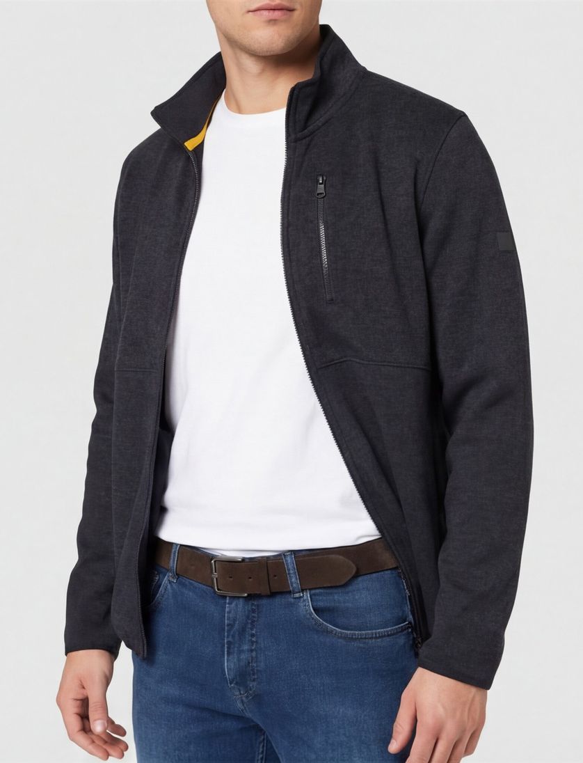 vest Camel Active navy met borstzak