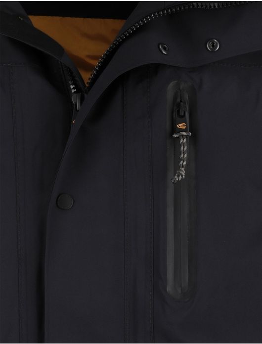 Camel Active winterjas donkerblauw effen wijde fit
