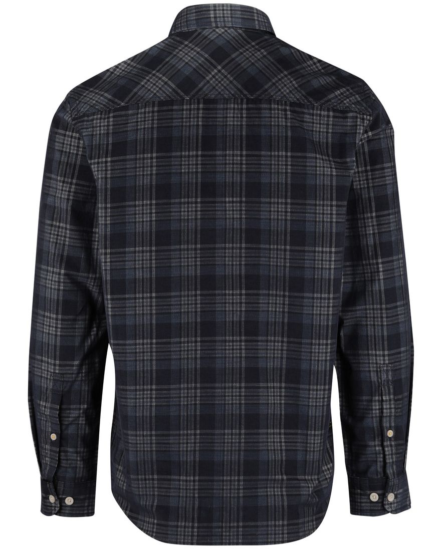 Camel Active Overhemd blauw wit geruit katoen